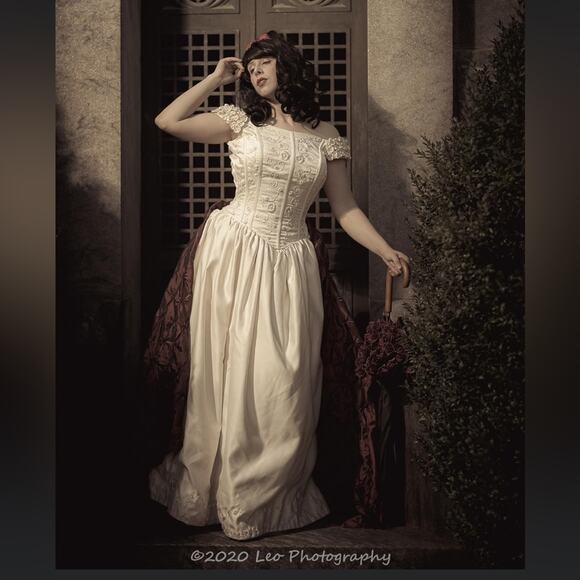 90s corset floral wedding dress - Picture 13 of 13